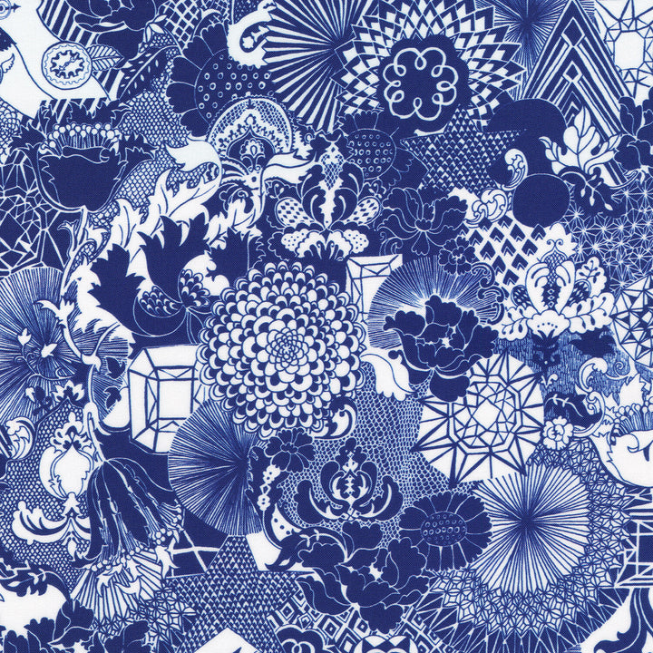 Teahouse - Asian Collage Delft Yardage