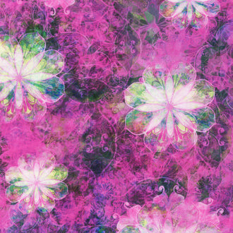 Venice - Mottled Floral Pink Yardage