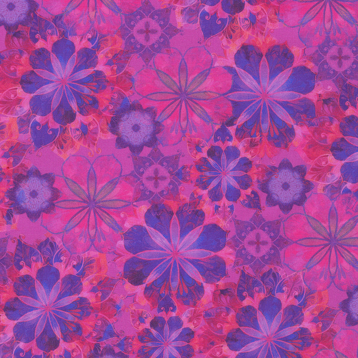 Venice - Packed Floral Amethyst Yardage