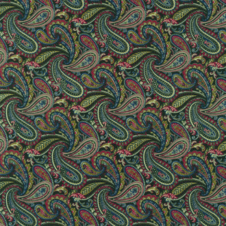 Vintage Mini Fleur - Paisley Black Yardage