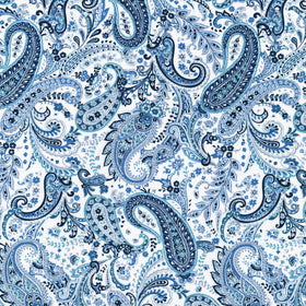 Vintage Petals & Paisleys - Elaborate Paisley White Yardage