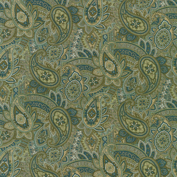 Vintage Petals & Paisleys - Intricate Paisley Beige Yardage