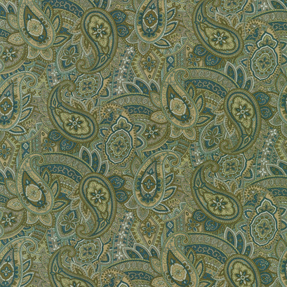 Vintage Petals & Paisleys - Intricate Paisley Beige Yardage