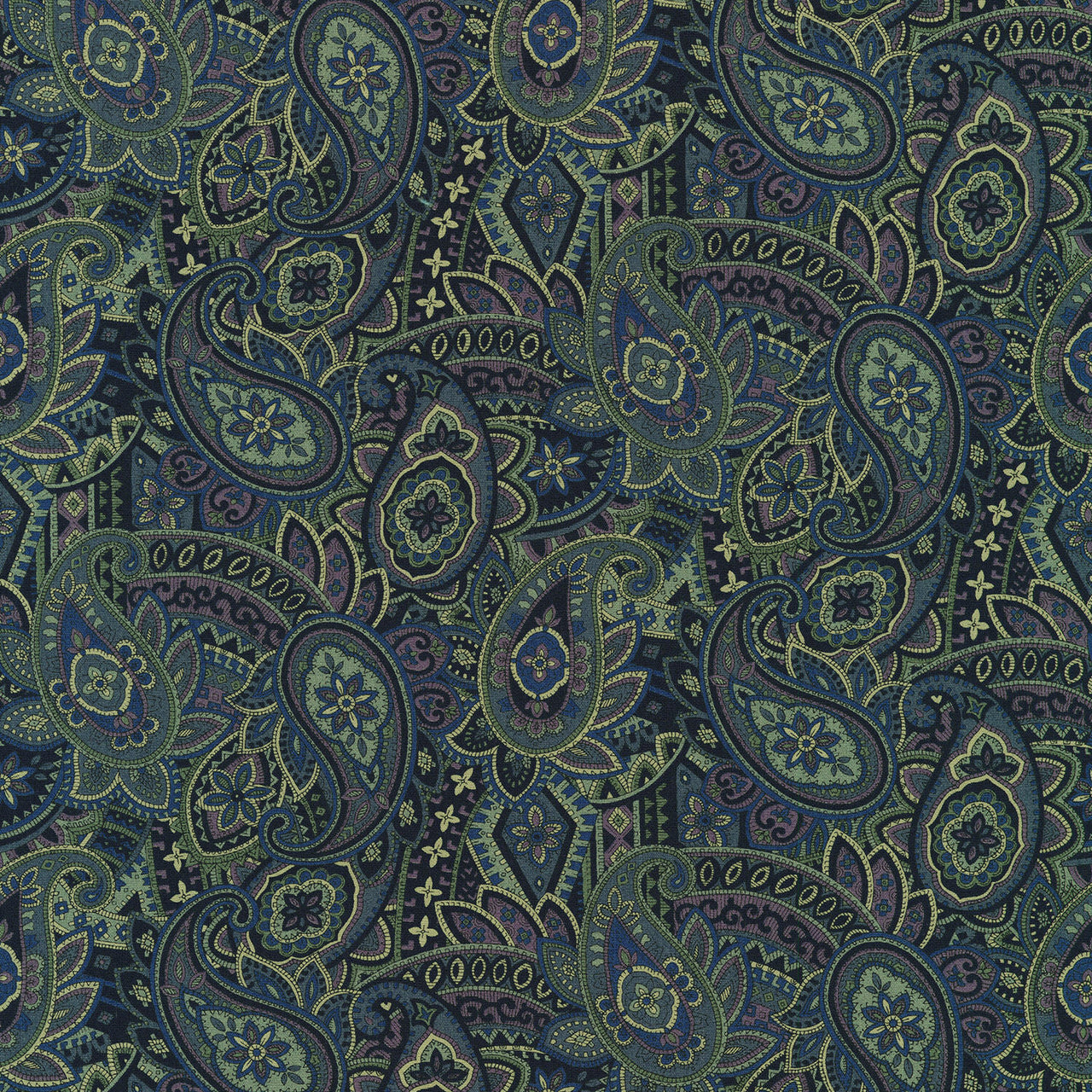 Vintage Petals & Paisleys - Intricate Paisley Multi Yardage
