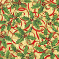 Woodland Splendor - Holly and Ribbons Vintage Yardage