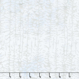 Winter Theme Batiks - Trees Gray Metallic Yardage