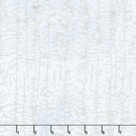 Winter Theme Batiks - Trees Gray Metallic Yardage
