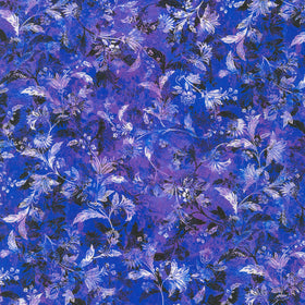 Wild Vista - Shadow Flowers Violet Yardage