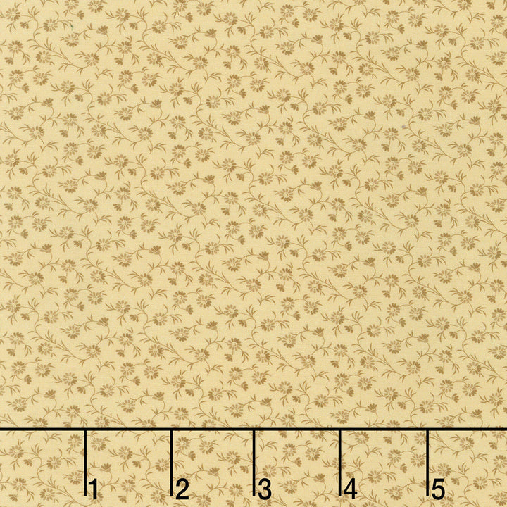 Wild Oats & Honey - Mini Floral Flax Yardage