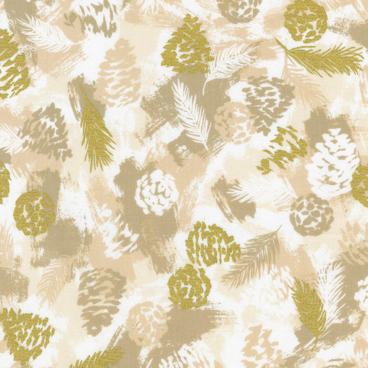 Winterstone - Brushy Sprigs Natural Yardage