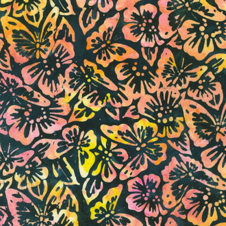 Artisan Batiks Butterfly Habitat - Butterflies Sorbet Yardage