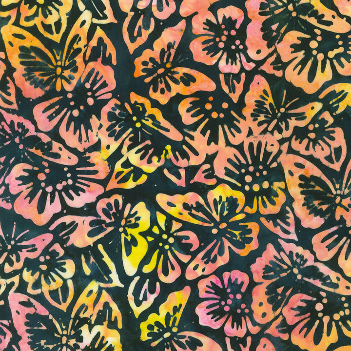 Artisan Batiks Butterfly Habitat - Butterflies Sorbet Yardage