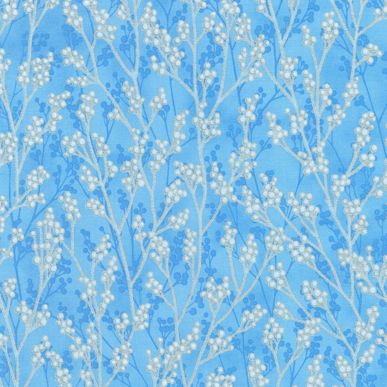 Holiday Flourish - Festive Finery Sky Yardage