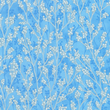 Holiday Flourish - Festive Finery Sky Yardage