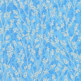 Holiday Flourish - Festive Finery Sky Yardage