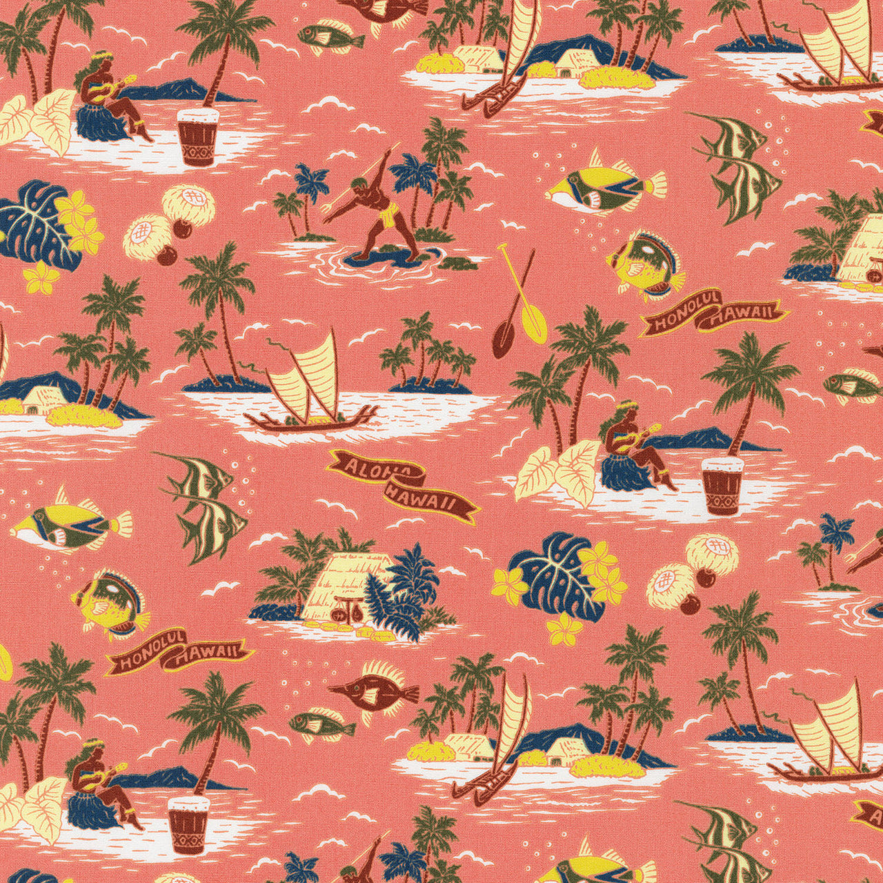 Island Paradise - Hawaiian Style Salmon Yardage