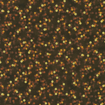 Sweet Pumpkin Spice - Dots Walnut Metallic Yardage