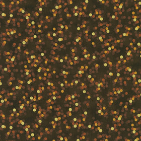 Sweet Pumpkin Spice - Dots Walnut Metallic Yardage