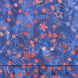 Artisan Batiks - Star Spangled Stars, Swirls Navy Yardage