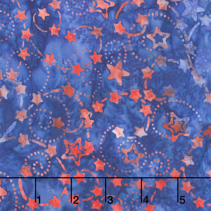 Artisan Batiks - Star Spangled Stars, Swirls Navy Yardage