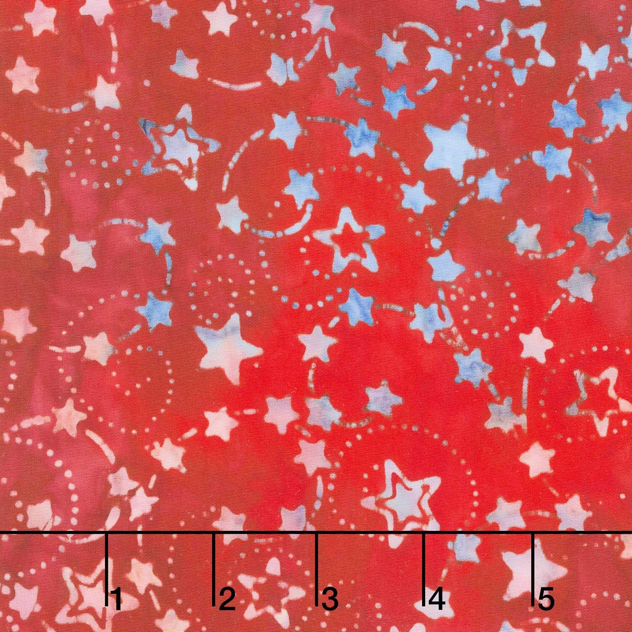 Artisan Batiks - Star Spangled Stars, Swirls Special Red Yardage