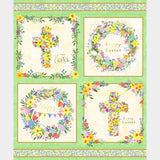 Happy Easter - Easter Flowers Meadow Panel