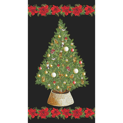 Holiday Flourish - Forest Glen Christmas Tree Black Metallic Panel