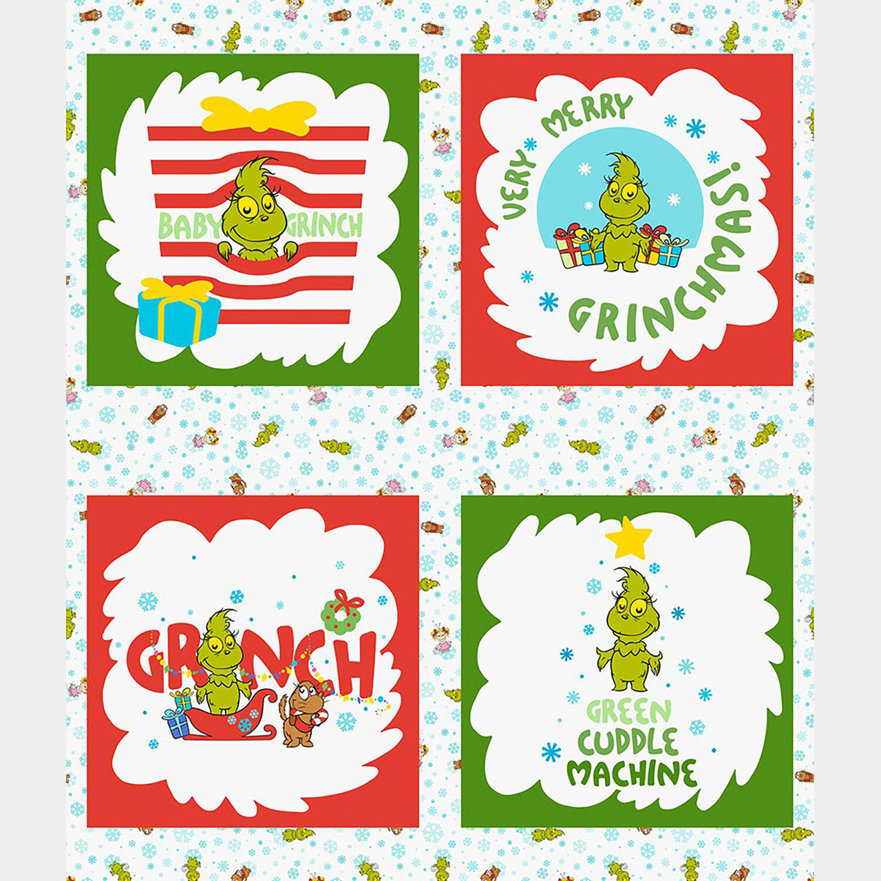 Little Grinch - Little Grinch Blocks Multi Panel