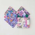 Painterly Petals Favorites Morning Light Grape Fat Quarter Bundle - 5 pieces