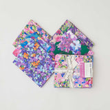 Painterly Petals Favorites Morning Light Grape Fat Quarter Bundle - 5 pieces