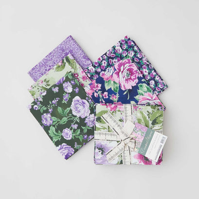 Decadent Blossoms Favorites Navy Fat Quarter Bundle 5 Piece