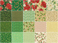 Holiday Flourish Peppermint Twist Pine Colorstory Metallic Fat Quarter Bundle