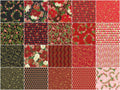Holiday Flourish Peppermint Twist Black Colorstory Metallic Fat Quarter Bundle