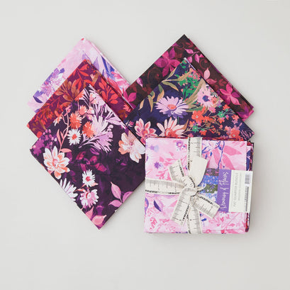 Dreaming of Flowers Favorites Magenta Fat Quarter Bundle 5 Piece