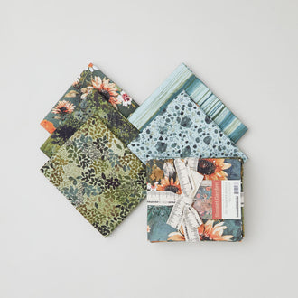 Sunset Garden Favorites Teal Fat Quarter Bundle - 5 Piece