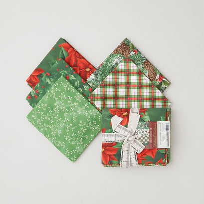 Festive Christmas Favorites Green Fat Quarter Bundle - 5 Piece