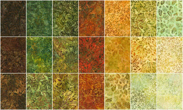 Autumn Skies Batiks Favorites Fat Quarter Bundle 21 piece