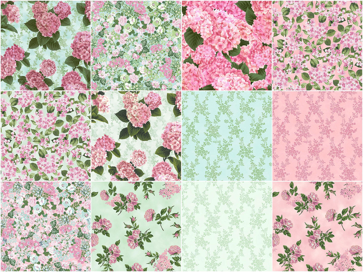 Hydrangea Gazebo Favorites Fat Quarter Bundle - 12 Piece