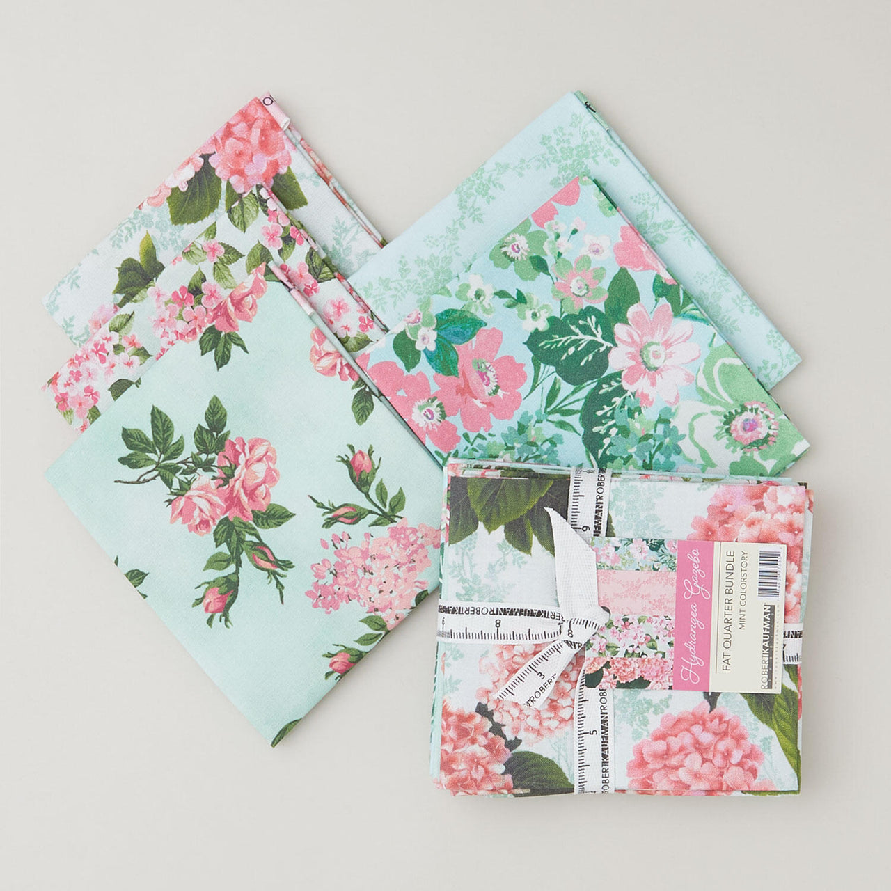 Hydrangea Gazebo Favorites Mint Fat Quarter Bundle - 5 Piece