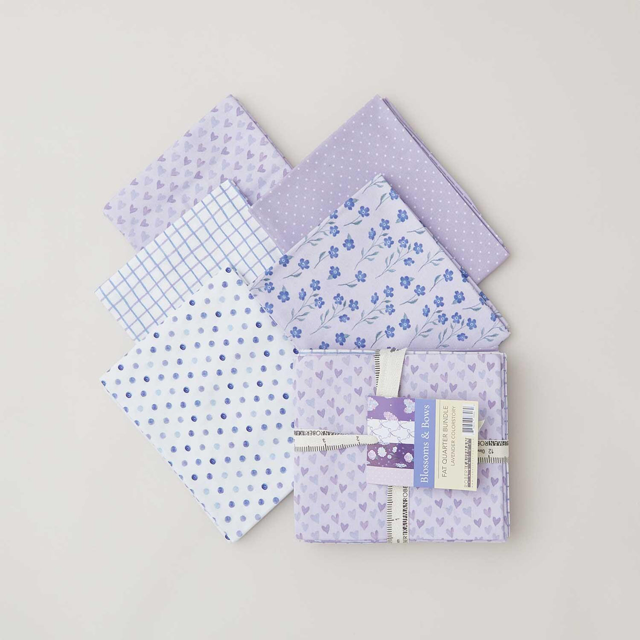Blossoms & Bows Fat Quarter Bundle - Lavender 5 Piece
