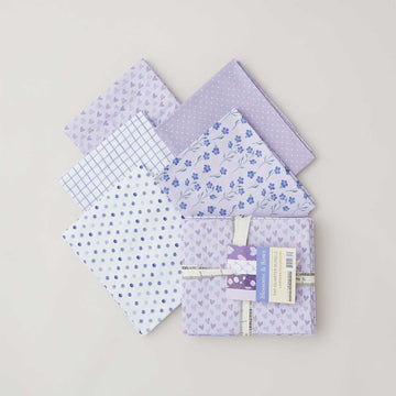 Blossoms & Bows Fat Quarter Bundle - Lavender 5 Piece