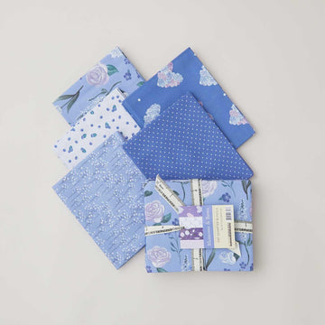 Blossoms & Bows Fat Quarter Bundle - Blue 5 Piece