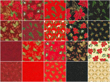 Holiday Flourish - Forest Glen Crimson Colorstory Fat Quarter Bundle
