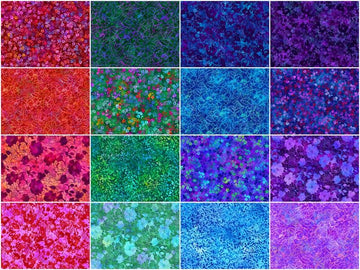 Jeweled Blossoms Complete Collection Fat Quarter Bundle 16 Pc