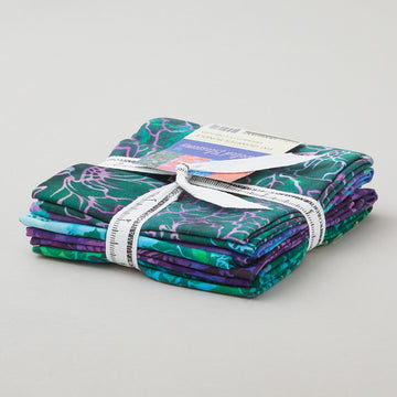 Jeweled Blossoms Emerald Colorstory Fat Quarter Bundle 5 Pc