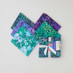 Jeweled Blossoms Emerald Colorstory Fat Quarter Bundle 5 Pc