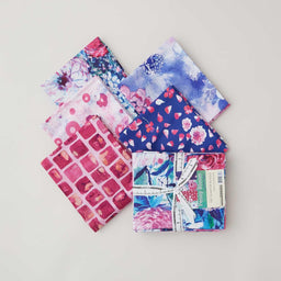 Peony Bloom Pink Fat Quarter Bundle - 5 Piece