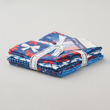Petal Parade Fat Quarter Bundle - Blue 5 Piece