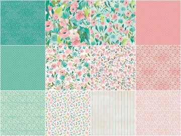 Watercolor Blooms Fat Quarter Bundle - 12 Piece