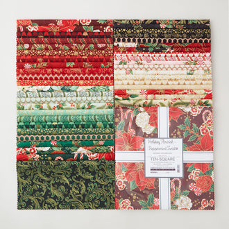 Holiday Flourish Peppermint Twist Holiday Metallic Ten Squares